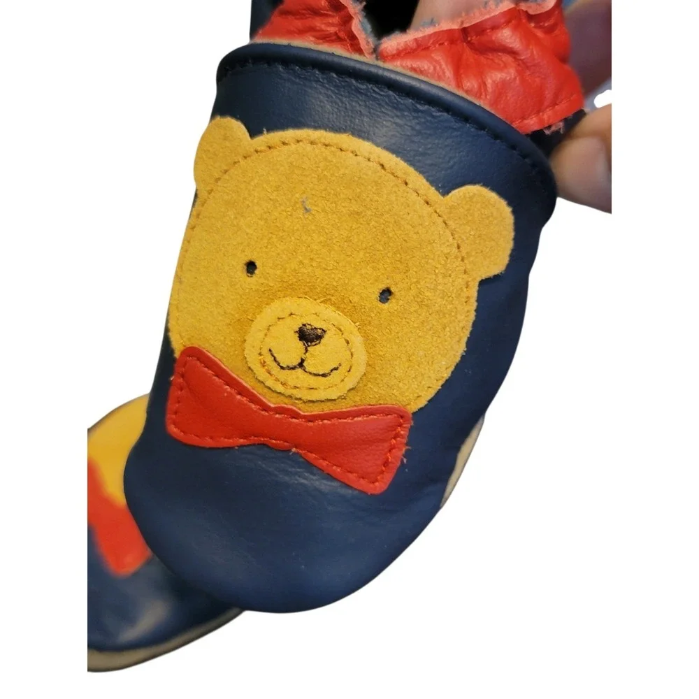Robeez Baby Boy‎ Classic Moccasin Bear Crib Shoes NWT 6-12M
